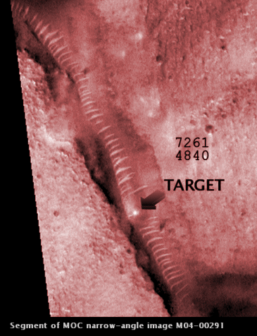 Target reference material used in folder for target #1 (7261/4840)  - Image tinted for web posting.